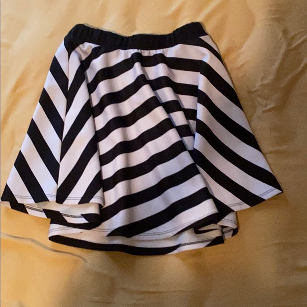 Black striped skirt